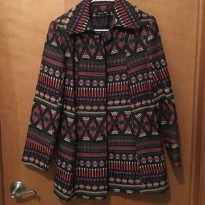 Light jacket with all over embroidery